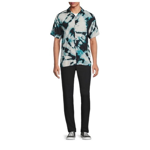 No Boundaries Men's Printed Shirt with Short Sleeves Size S (34/36) - Picture 5 of 6